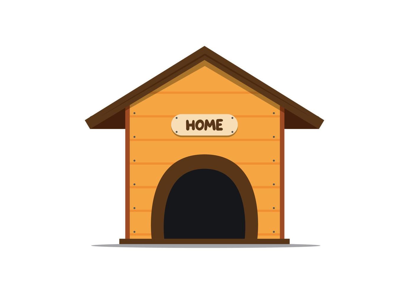 maison en bois pour chiens en illustration vectorielle de style plat vecteur