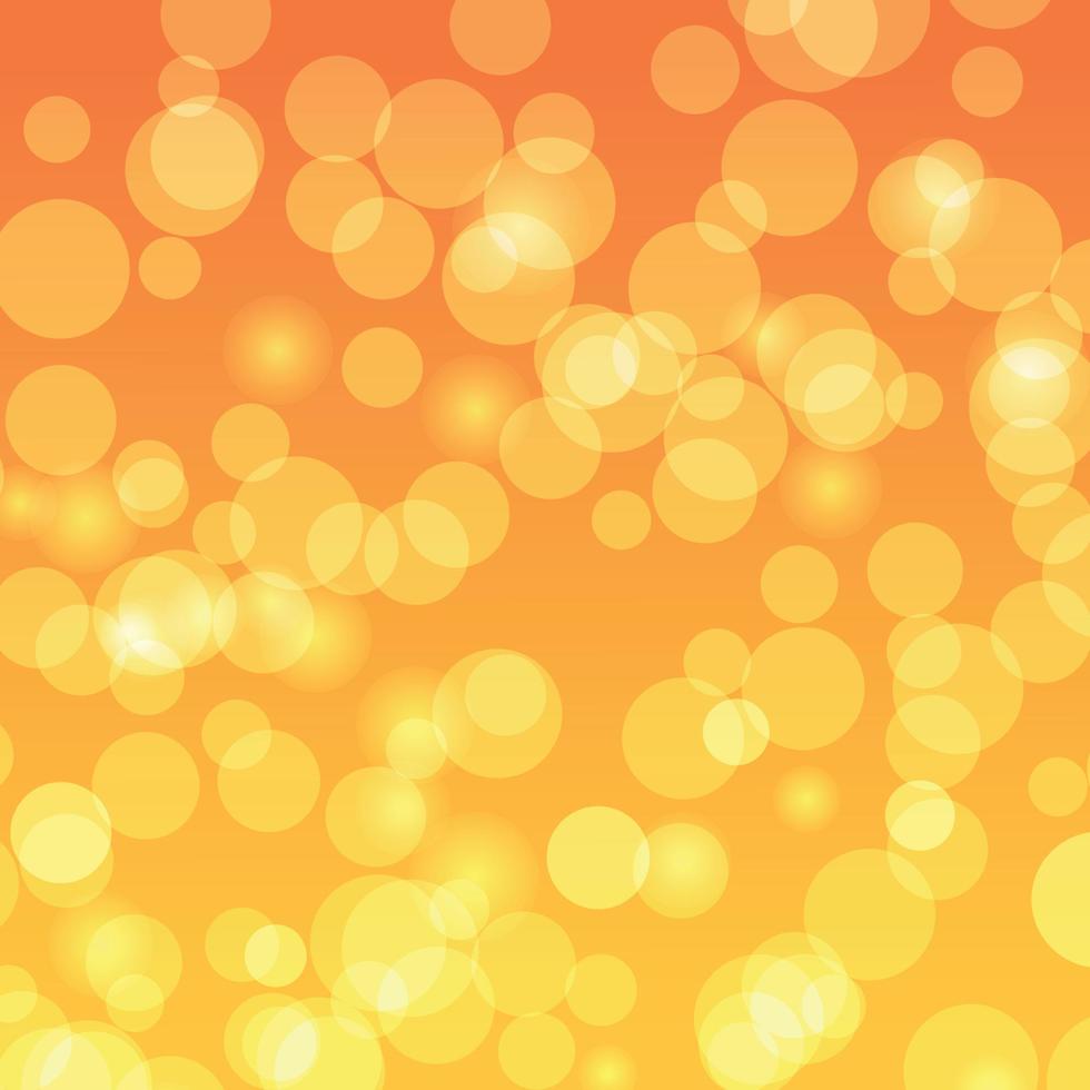 arrière-plan abstrait bokeh jaune avec des cercles défocalisés et des paillettes. élément de décoration pour les vacances de noël et du nouvel an, cartes de voeux, bannières web, affiches - image vectorielle vecteur