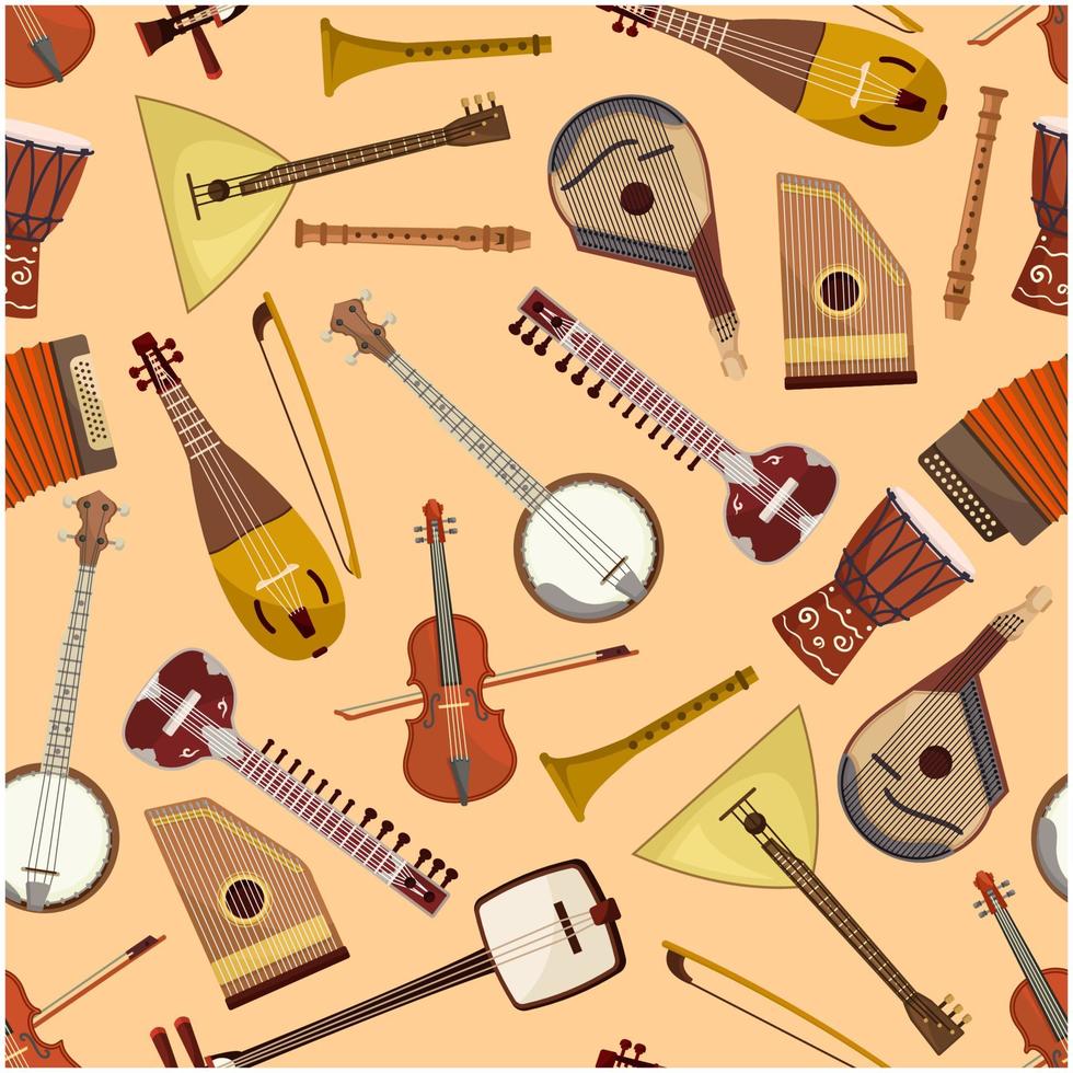 modèle vectoriel avec instruments de musique