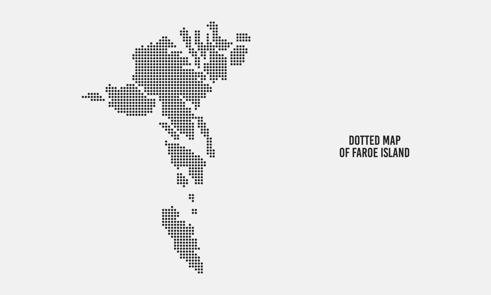carte des îles féroé en pointillés noirs vecteur