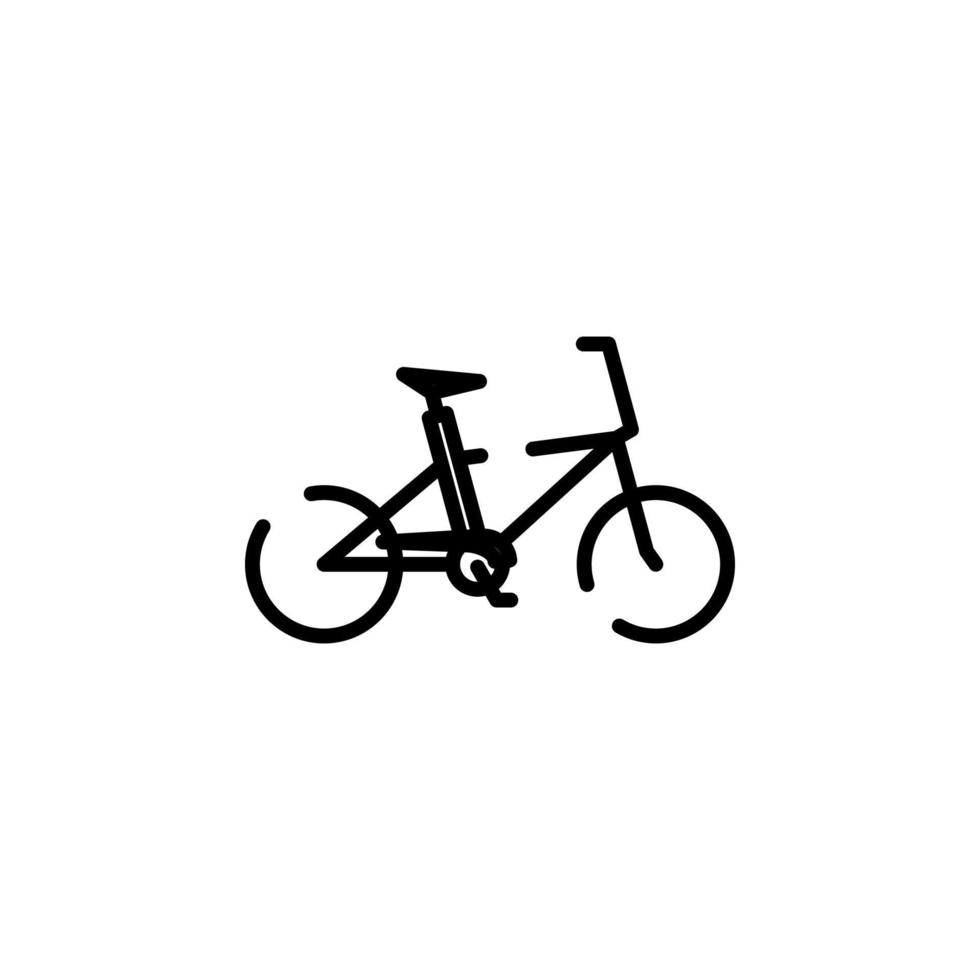 vélo, modèle de logo d'illustration vectorielle d'icône de ligne pointillée de vélo. adapté à de nombreuses fins. vecteur