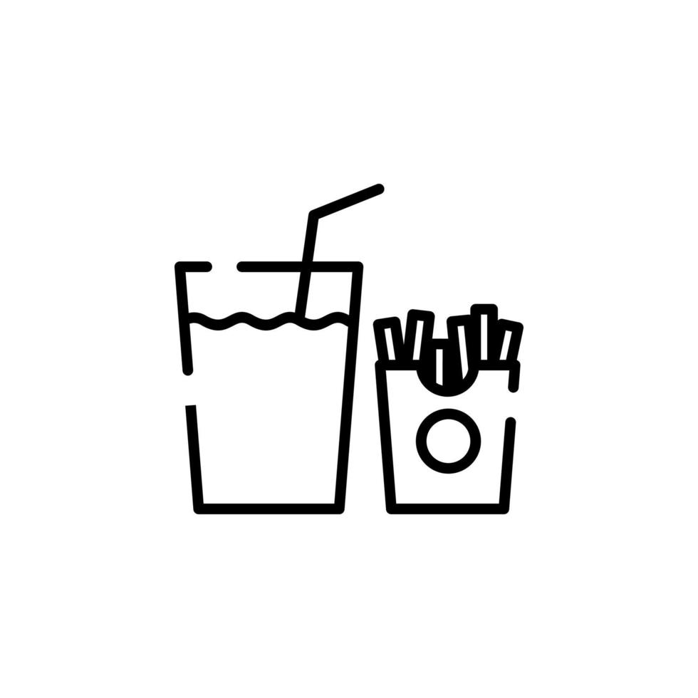 restaurant, nourriture, cuisine ligne pointillée icône illustration vectorielle modèle de logo. adapté à de nombreuses fins. vecteur