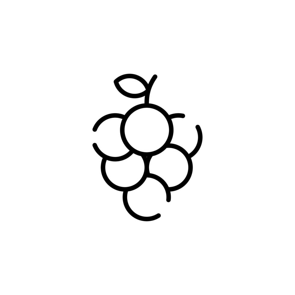 modèle de logo d'illustration vectorielle d'icône de ligne pointillée de raisin. adapté à de nombreuses fins. vecteur