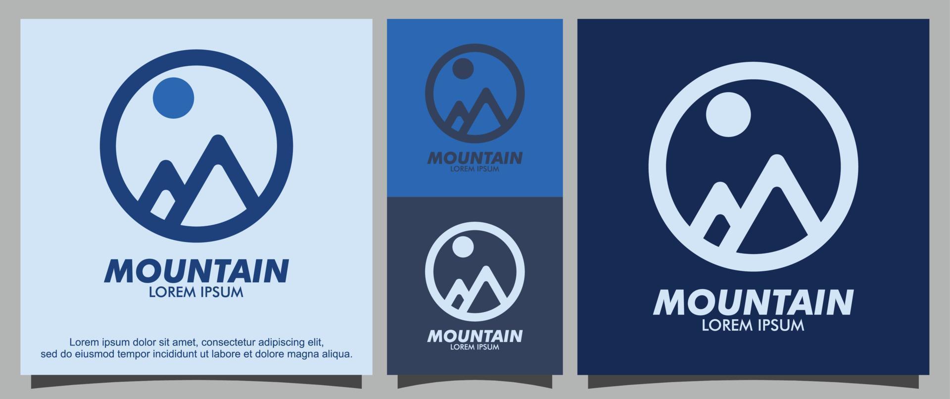 modèle de conception de logo de montagne simple vecteur