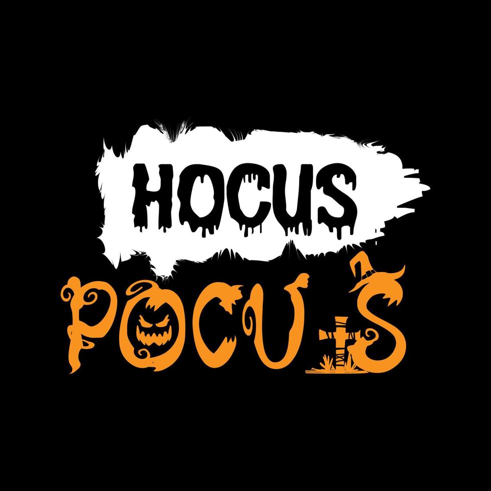 lettrage de typographie hocus pocus pour t-shirt vecteur