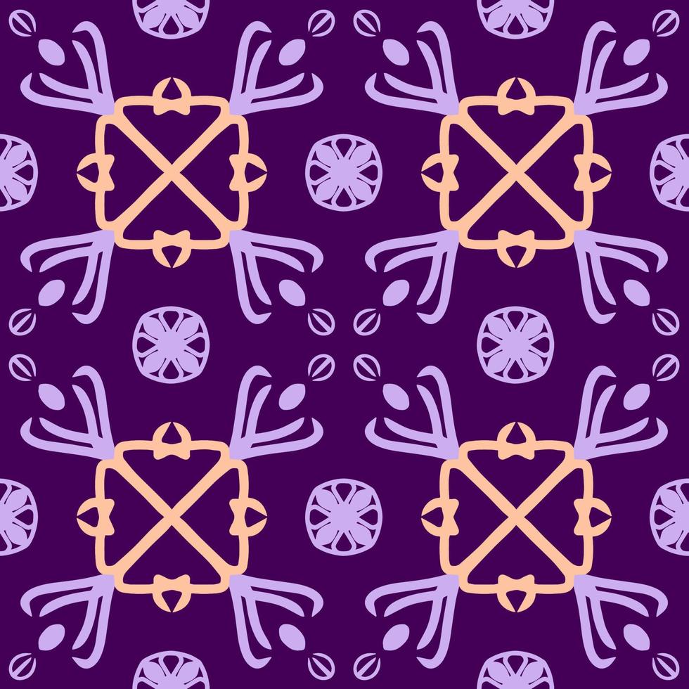 modèle sans couture marocain violet. arrière-plan islamique arabe traditionnel. style vintage, turc, indien idéal pour les tapis, la céramique, les carreaux de sol. illustration vectorielle. vecteur