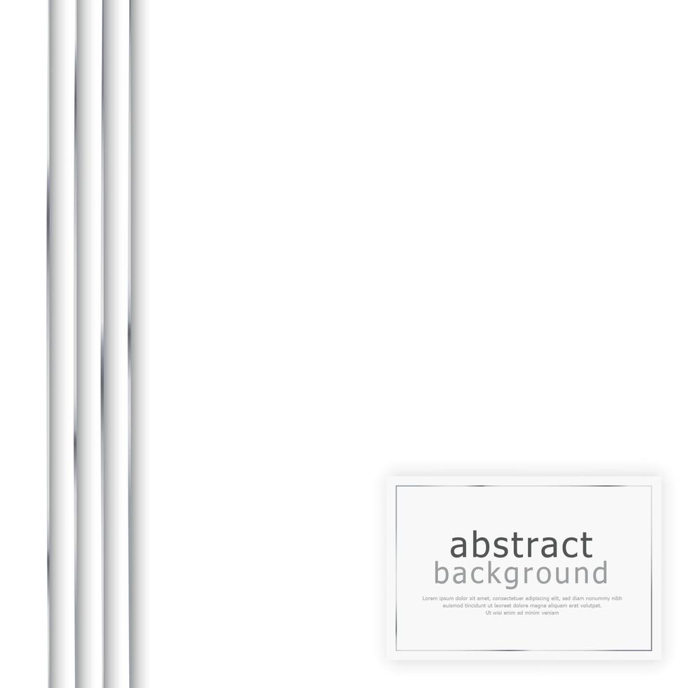 fond blanc abstrait avec des lignes en acier, carte postale de modèle web vierge pour la publicité - vecteur