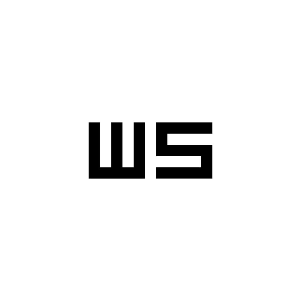 vecteur de concept de logo ws initial. symbole d'icône créative vecteur pro