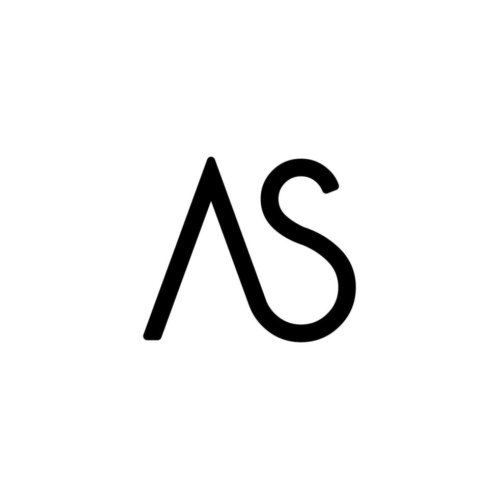 initial comme vecteur de concept de logo. symbole d'icône créative vecteur pro