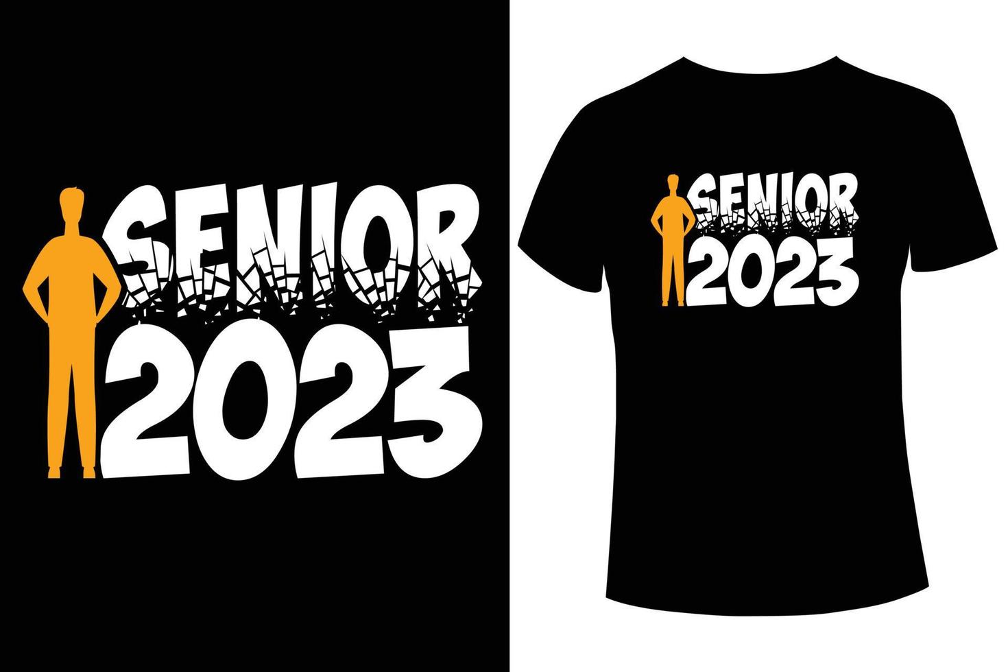 modèle de conception de t-shirt senior 2023 vecteur