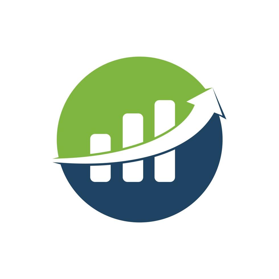 conception d'icône vectorielle de modèle de logo de finance d'entreprise. logo des finances. icône du logo de la productivité des entreprises de la barre graphique des finances de l'économie. vecteur
