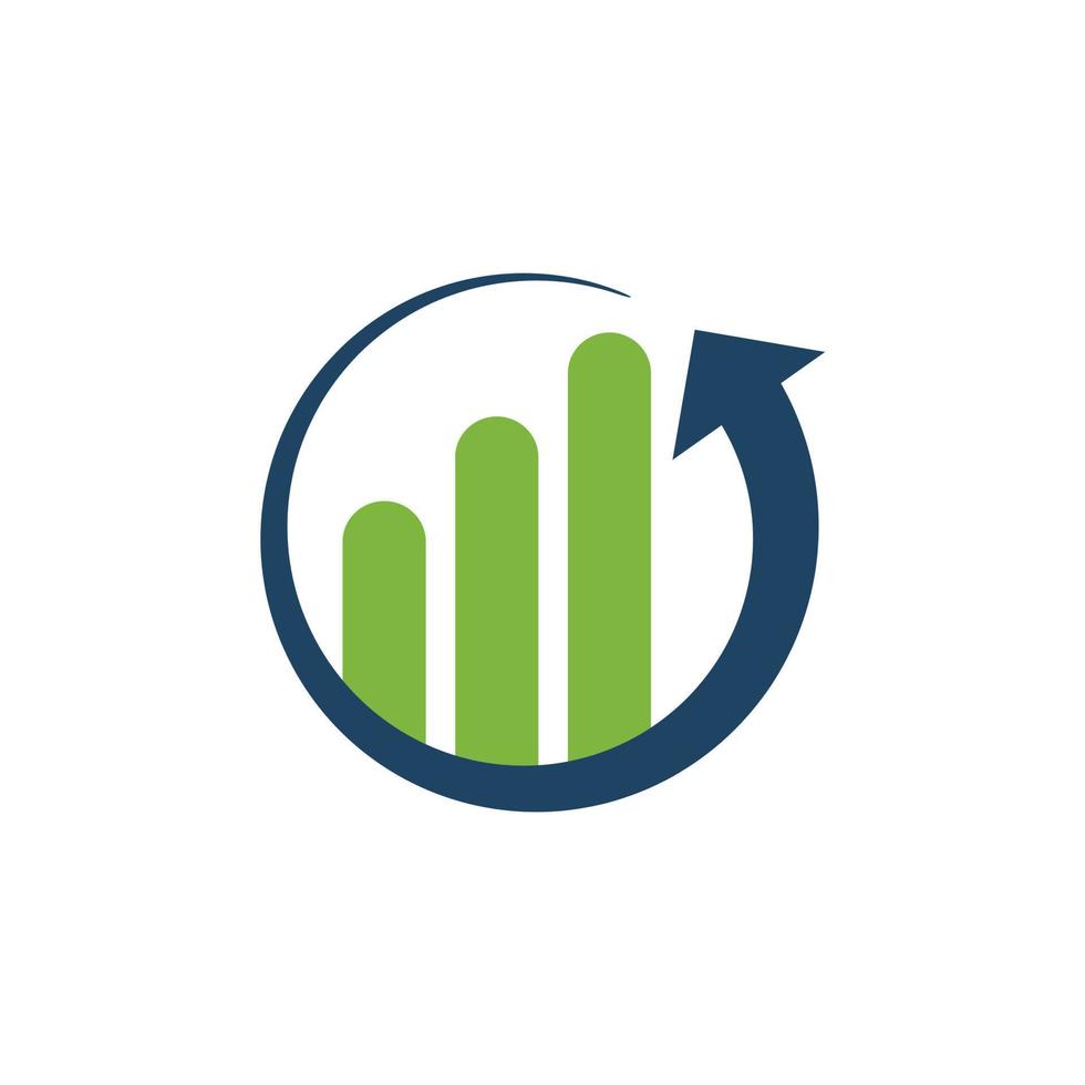 conception d'icône vectorielle de modèle de logo de finance d'entreprise. modèle de conception de logo financier et comptable d'entreprise. vecteur
