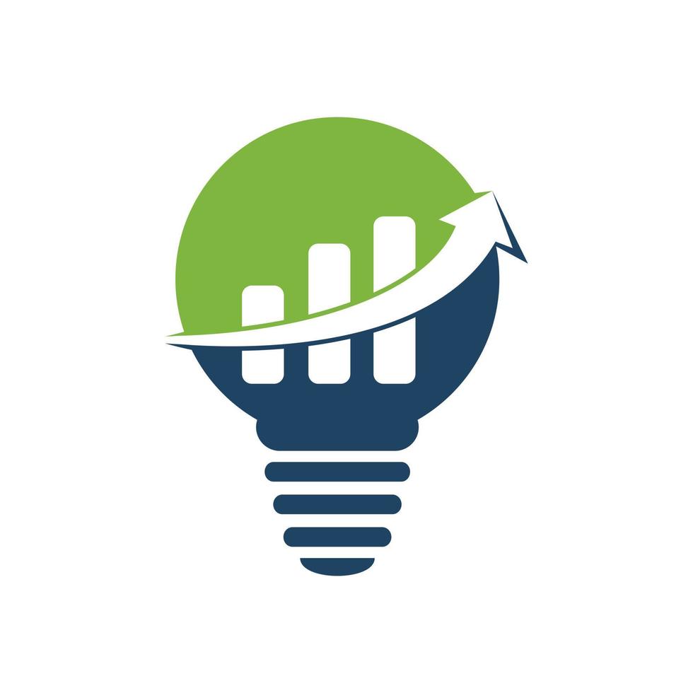 conception d'icône vectorielle de modèle de logo de finance d'entreprise. modèle de conception de logo idée entreprise lampe ampoule vecteur
