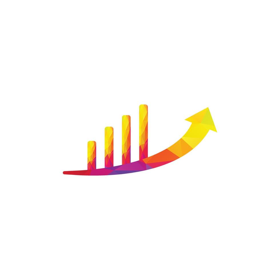 conception d'icône vectorielle de modèle de logo de finance d'entreprise. logo des finances. icône du logo de la productivité des entreprises de la barre graphique des finances de l'économie. vecteur