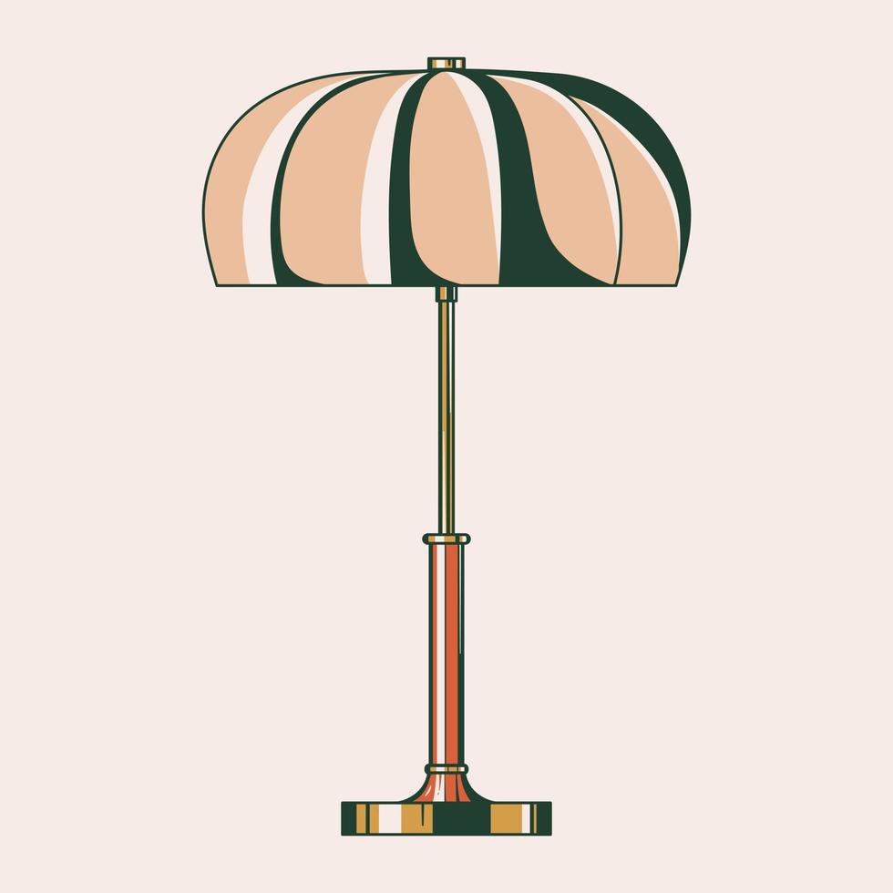 lampe rétro vintage illustration icône design impression vectorielle vecteur