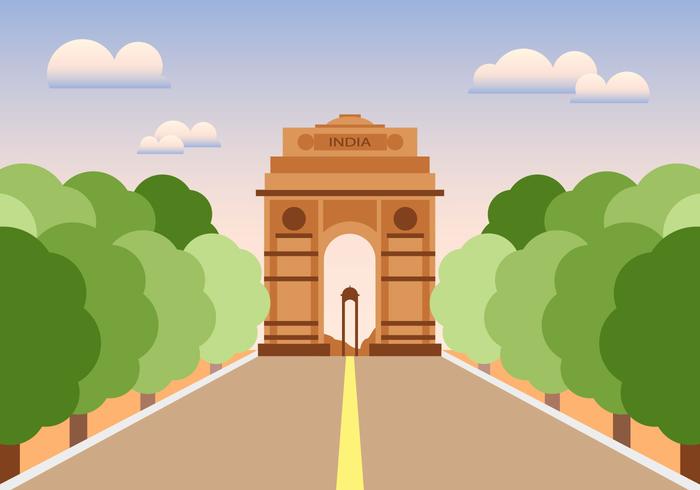 Vecteur d'illustration de la porte de l'Inde