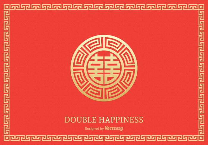 Conception de vecteur symbole double bonheur gratuit