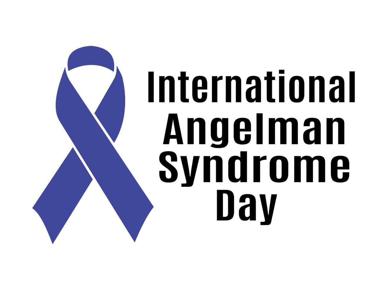 journée internationale du syndrome d'angelman, idée d'affiche, bannière, flyer ou carte postale sur un thème médical vecteur