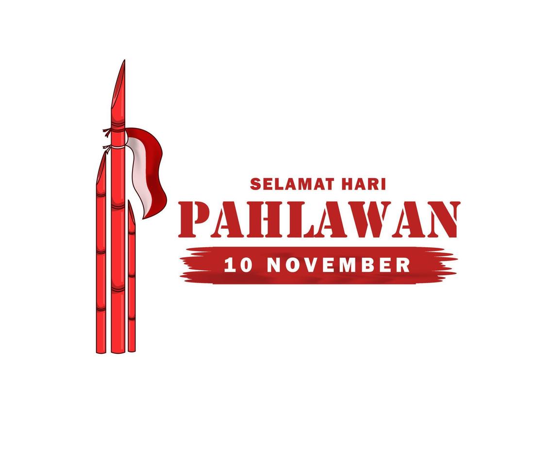 bannière de la journée nationale des héros en indonésie vecteur