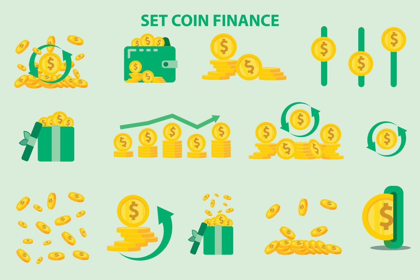 illustration d'icône de pièce de monnaie, gains. conception vectorielle très adaptée à la finance, aux banques, aux applications, aux sites Web, aux éléments, etc. vecteur