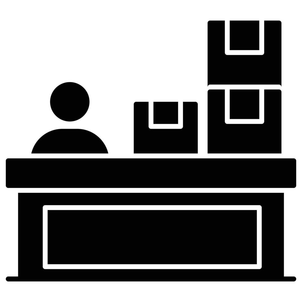 icône de bureau, thème de la logistique et de la livraison vecteur