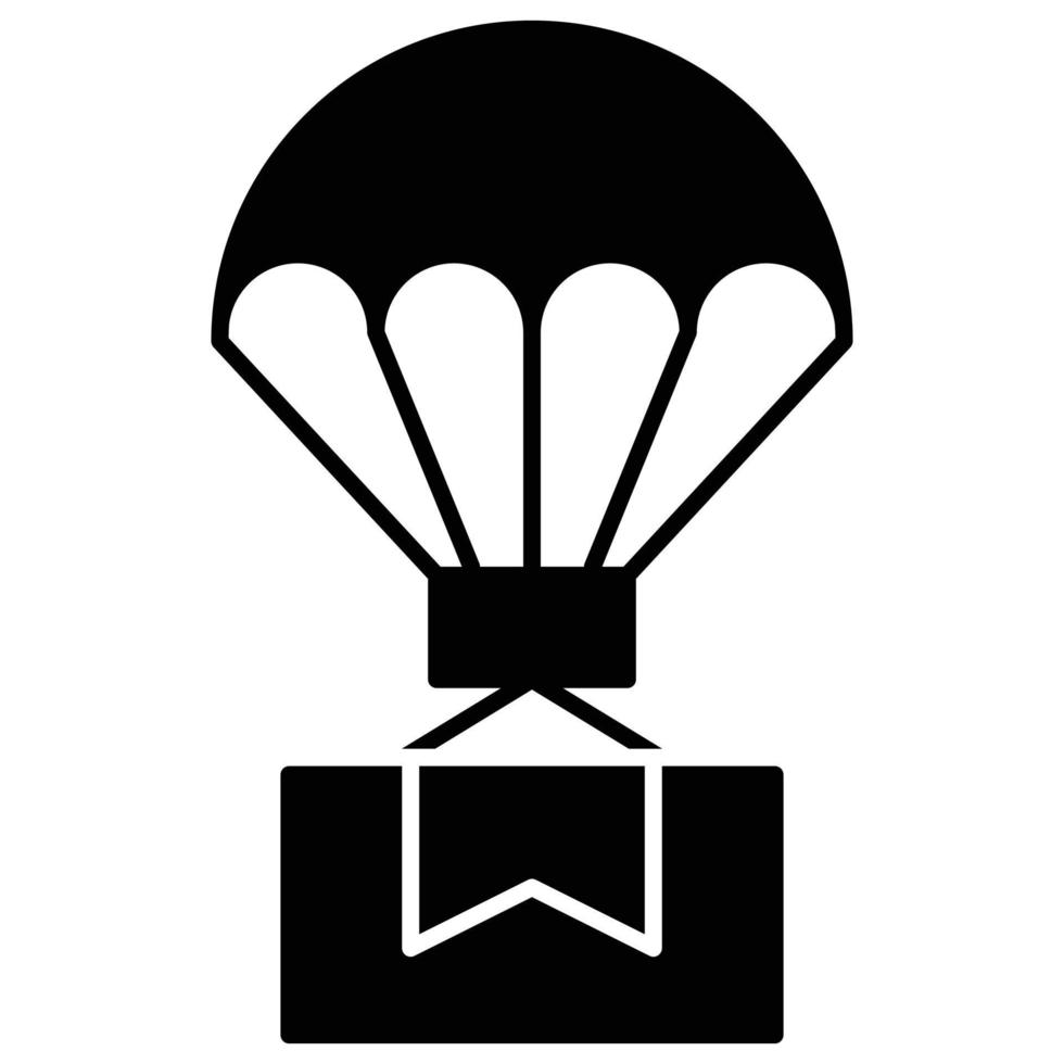 icône de parachute de livraison, thème de la logistique et de la livraison vecteur