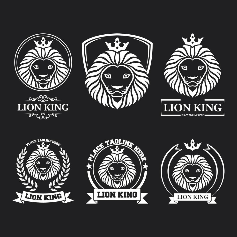 icône et logo du roi lion. illustration vectorielle vecteur