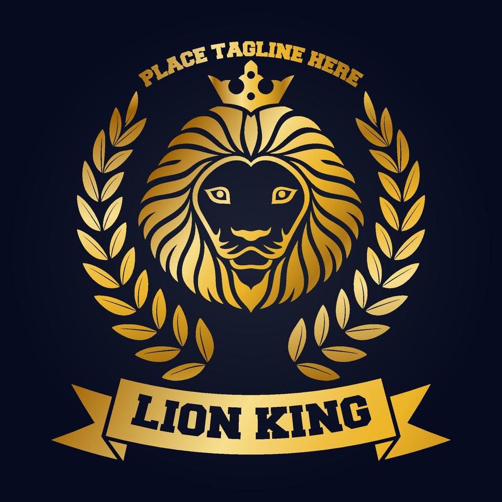 icône et logo du roi lion. illustration vectorielle vecteur