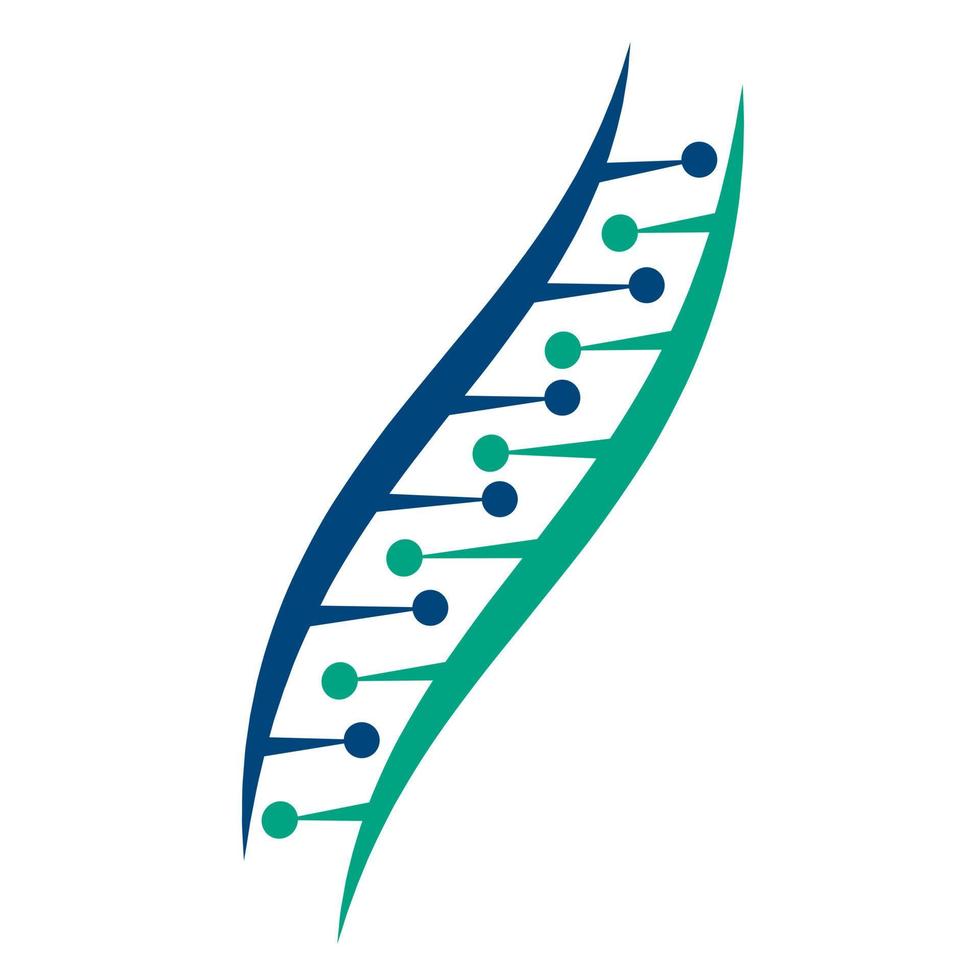 création de logo vectoriel de génétique scientifique. analyse génétique, recherche code adn biotechnologie. chromosome du génome de la biotechnologie.