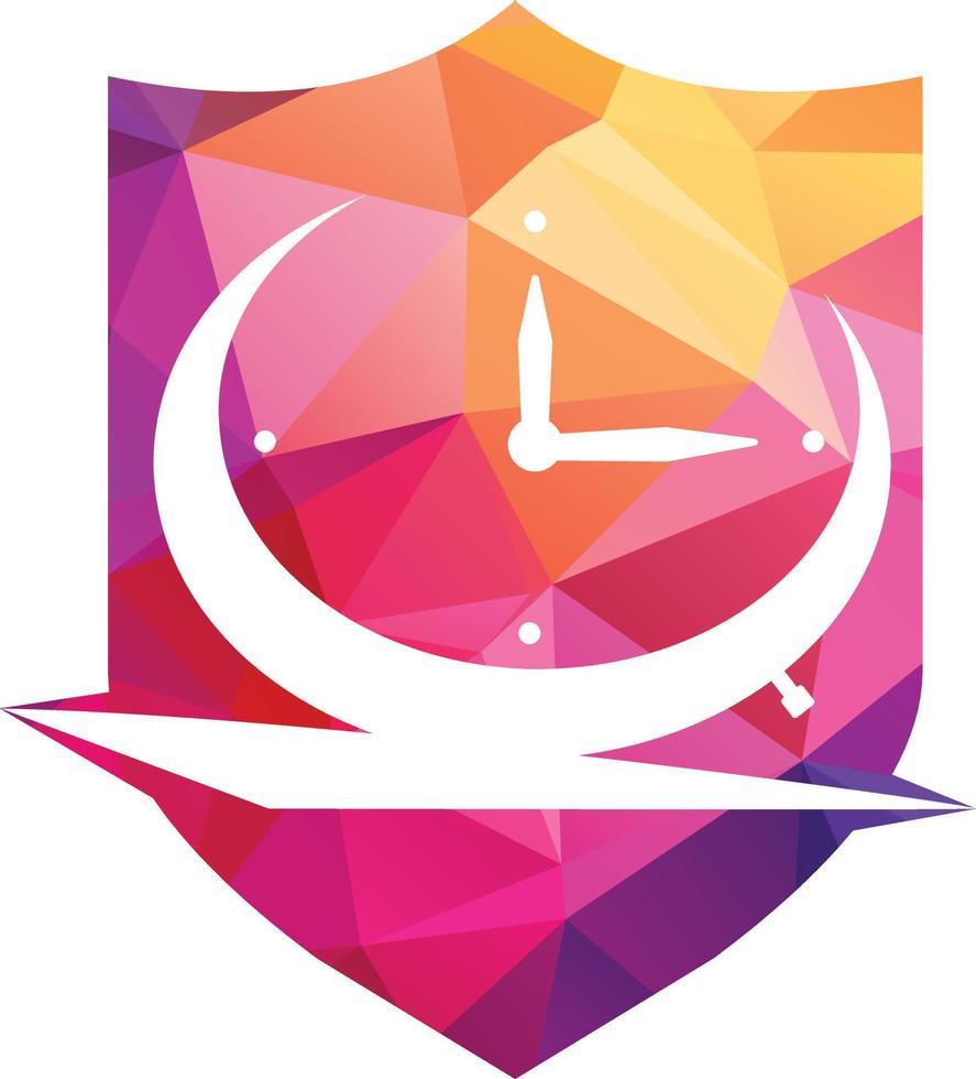 modèle de conception de logo d'horloge. temps 24 heures concept de logo intelligent. vecteur