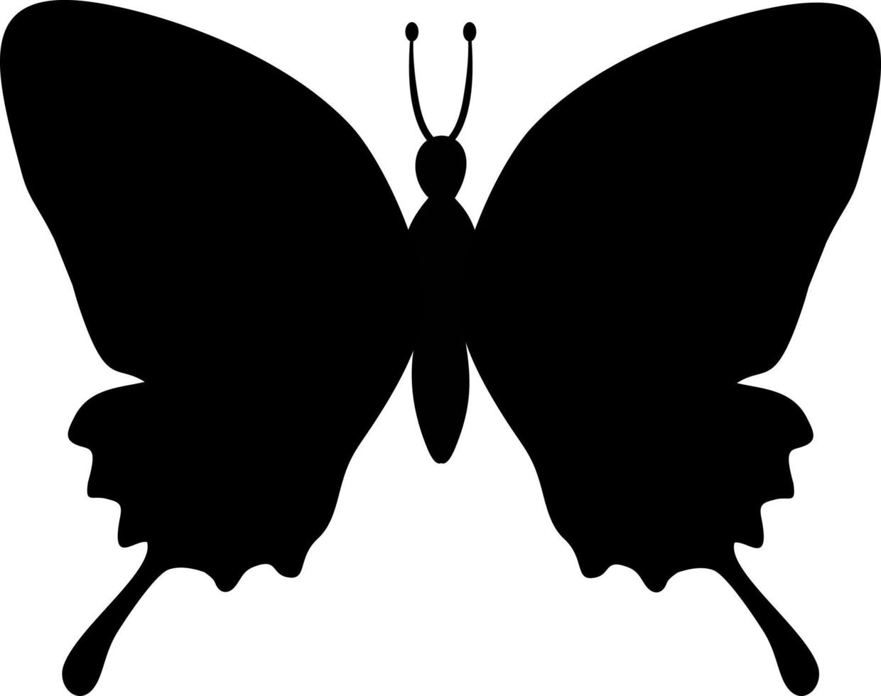 silhouette de papillon, vue d'en haut, vecteur