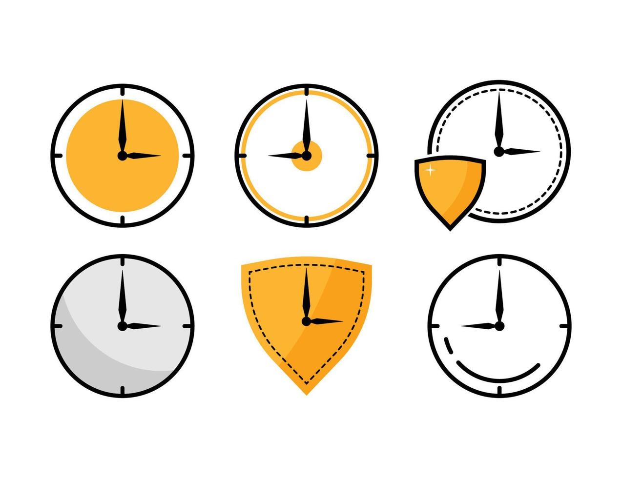 illustration de conception de symbole d'icône d'horloge vecteur