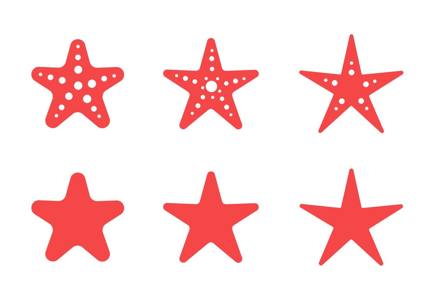 illustration de symbole icône étoile de mer plate vecteur