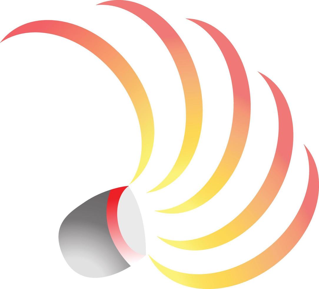 logo d'icône abstraite de sports de badminton vecteur