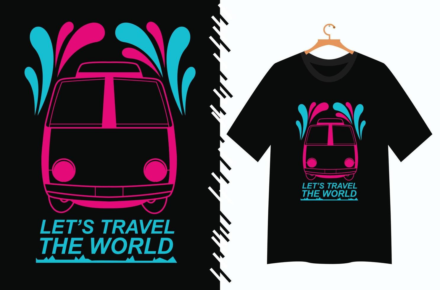 conception de t-shirt de devis de voyage vecteur