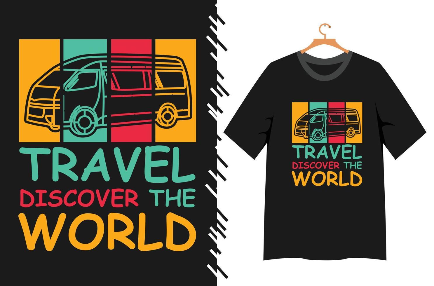 conception de t-shirt de devis de voyage vecteur