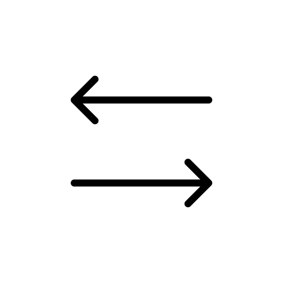 icône de ligne de symbole de signe de flèche adaptée à tout usage vecteur