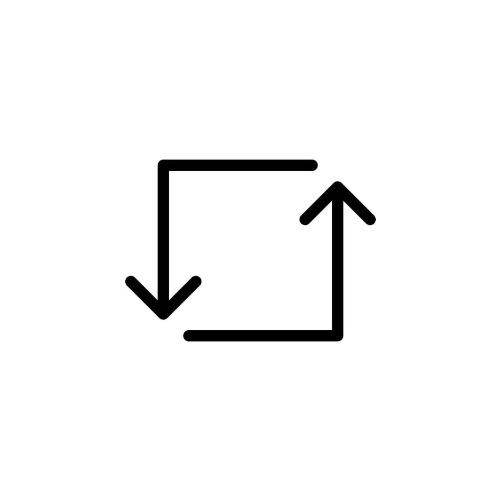 icône de ligne de symbole de signe de flèche adaptée à tout usage vecteur