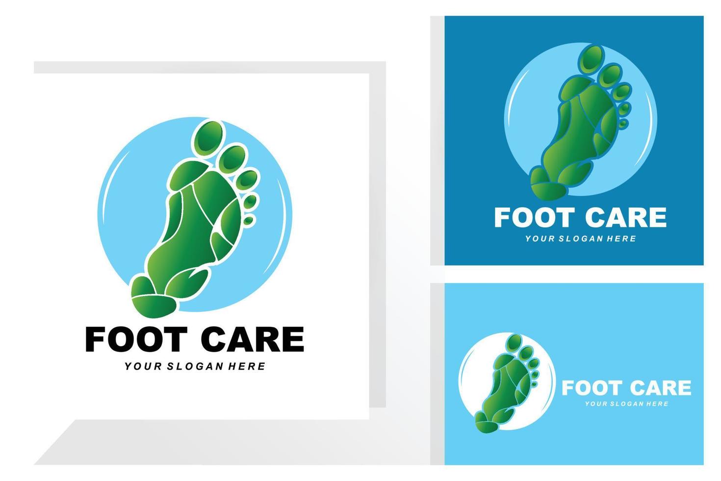 soins des pieds logo design santé illustration femme pédicure salon vecteur