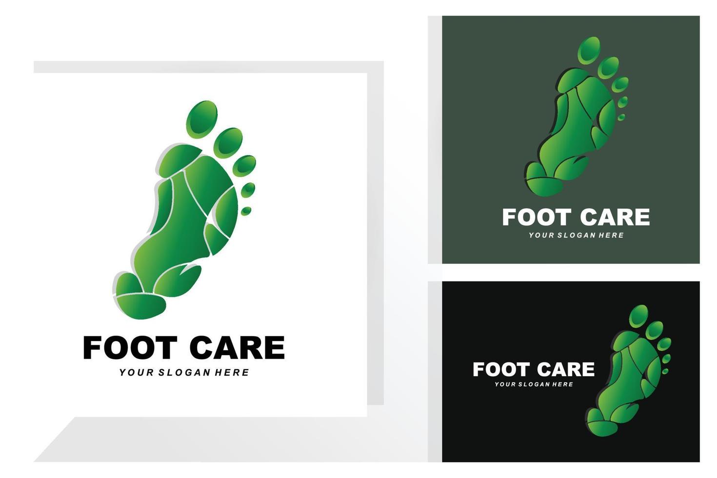 soins des pieds logo design santé illustration femme pédicure salon vecteur