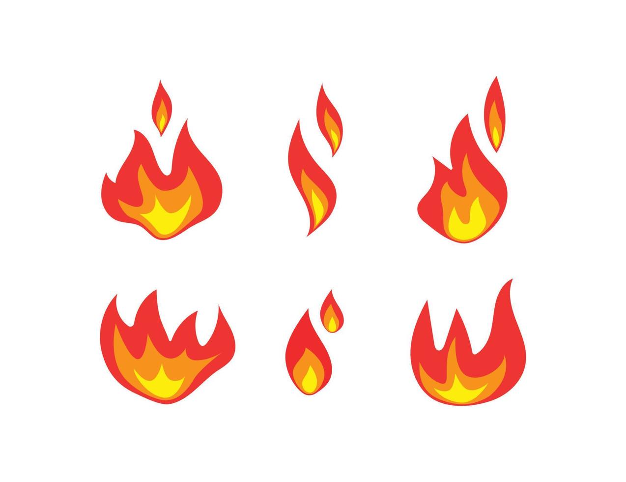 collection d'illustrations de conception de symboles de feu vecteur
