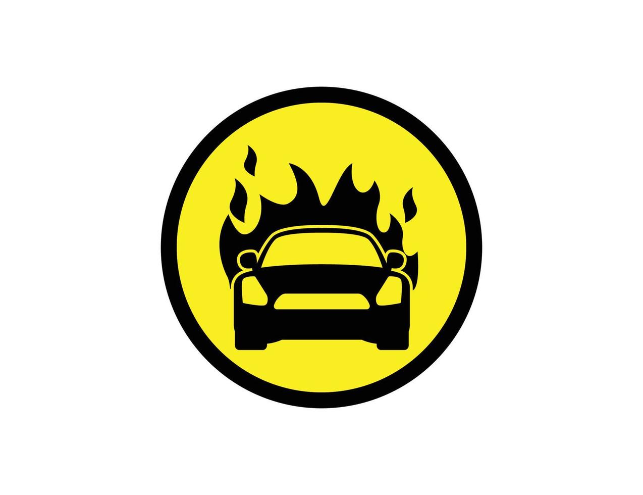 illustration de symbole de signe de voiture de pompiers vecteur