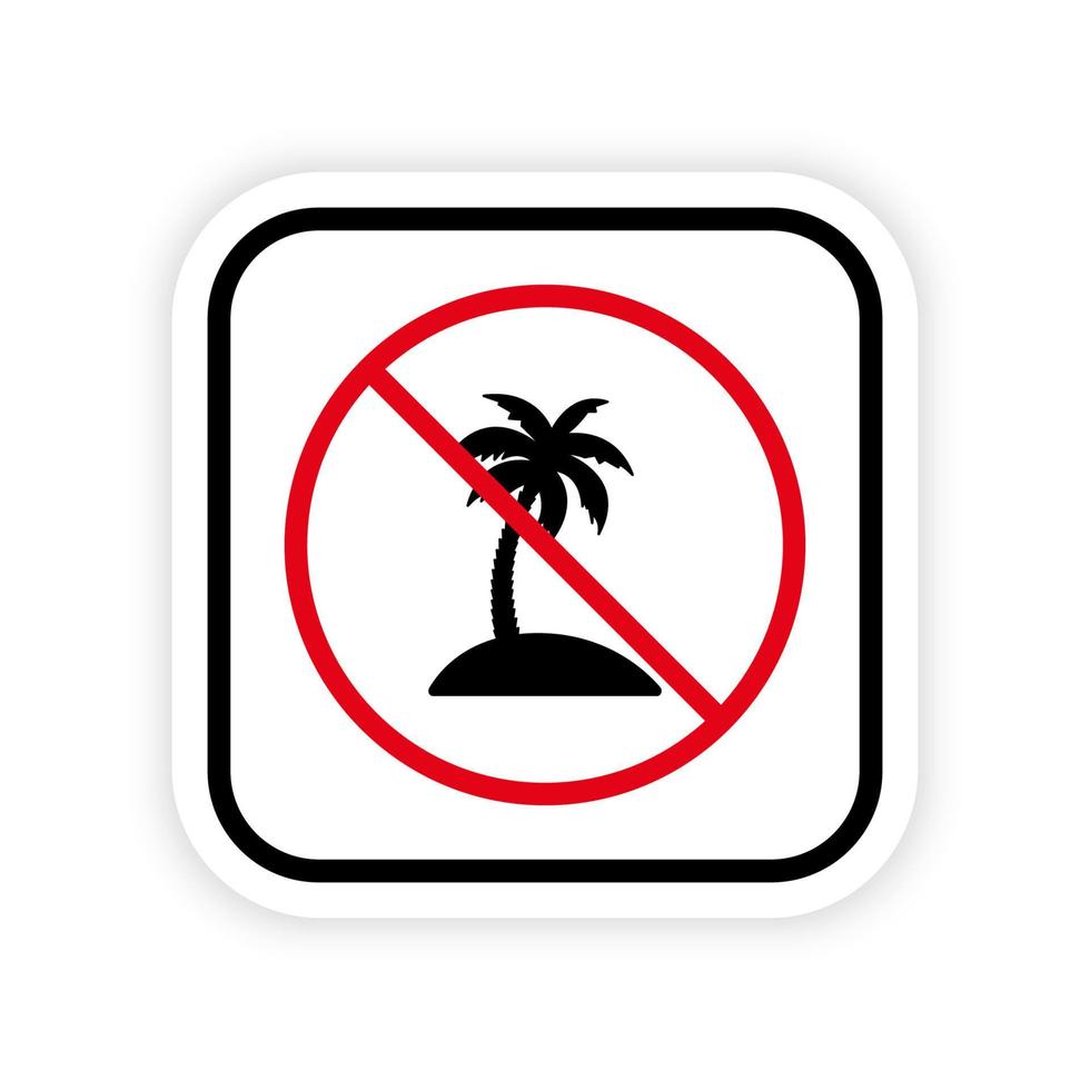interdire l'icône de silhouette noire d'huile de palmier. symbole d'arrêt rouge d'huile de palme. seul pictogramme d'ingrédients alimentaires biologiques naturels. aucun signe interdit de graisse autorisé. huile de palme interdite. illustration vectorielle isolée. vecteur