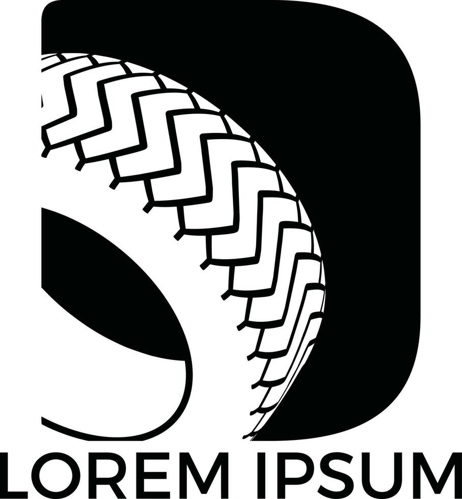 d lettre logo conception de logo de roue de voiture. création de logo vectoriel de société de pneus ou de magasin de pneus.
