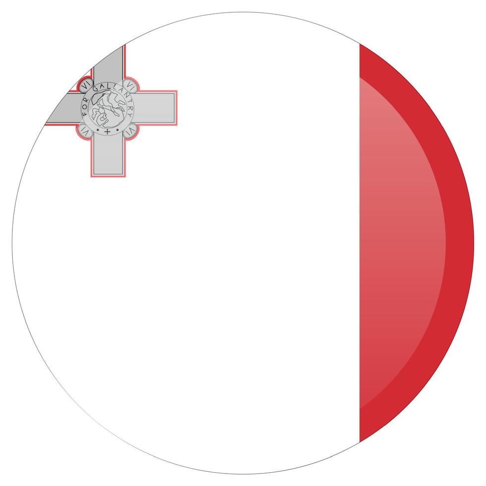 vecteur de drapeau de malte. drapeau de malte original et simple isolé dans les couleurs officielles et proportionné correctement