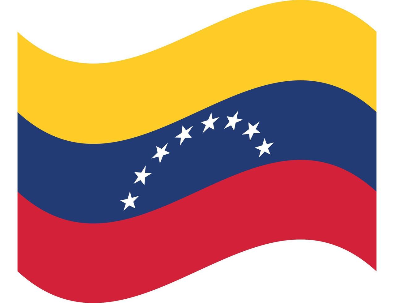 drapeau du vénézuela. variante civile. dimensions précises, proportions des éléments et couleurs. vecteur
