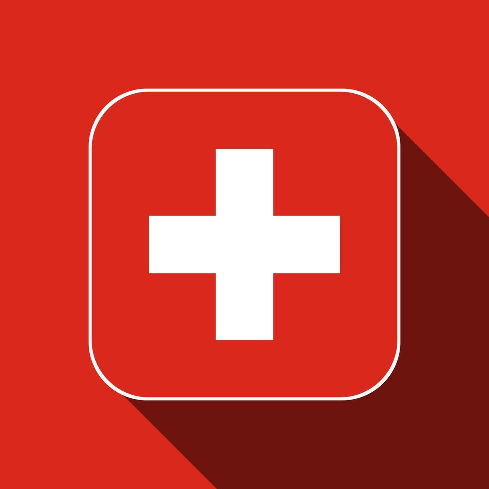 drapeau suisse, couleurs officielles. illustration vectorielle. vecteur