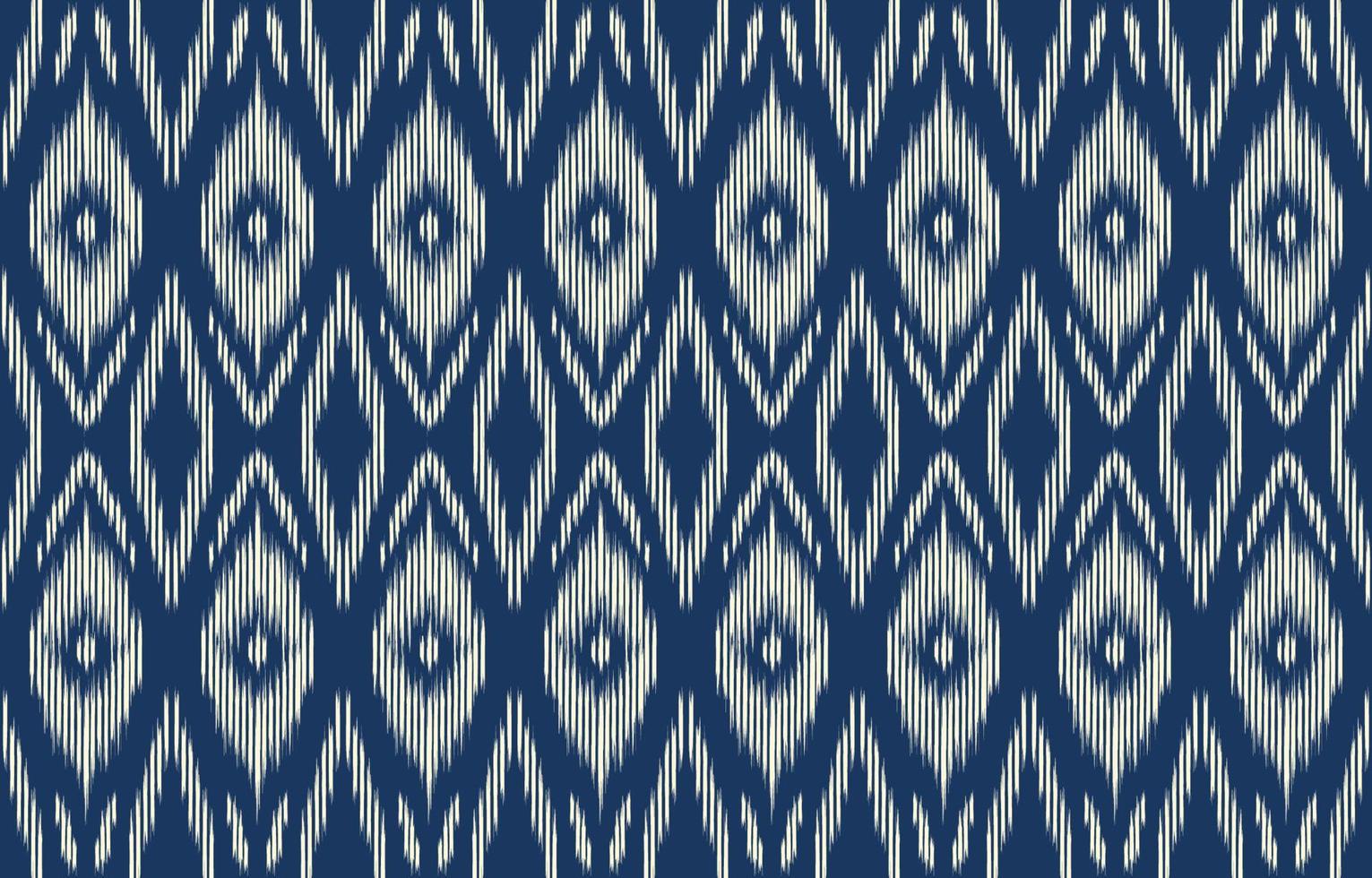 motif ethnique ikat sans couture. fond de vecteur de broderie traditionnelle indienne africaine tribale. aztèque tissu tapis batik ornement chevron textile décoration papier peint