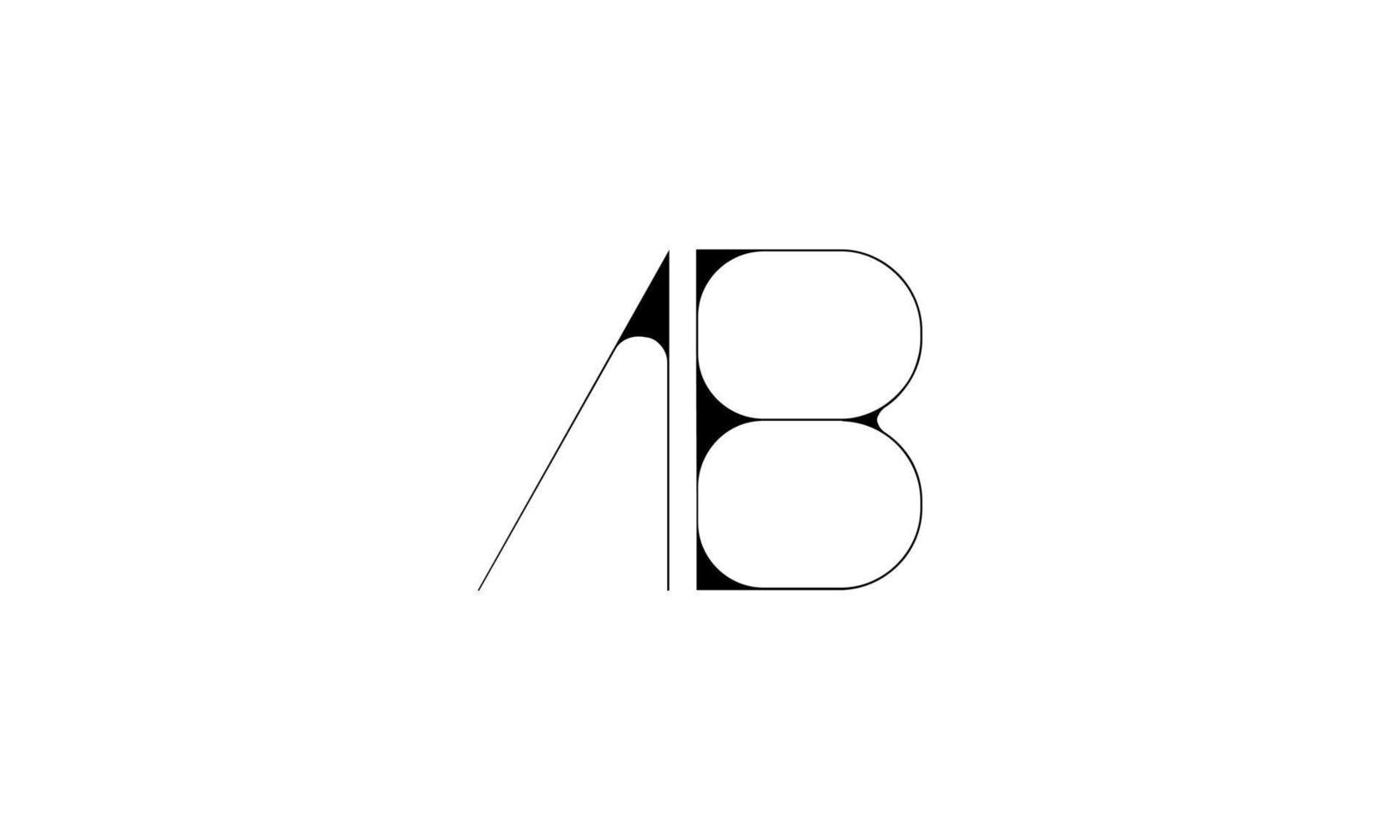 modèle de vecteur libre de vecteur de conception de logo lettre ab.