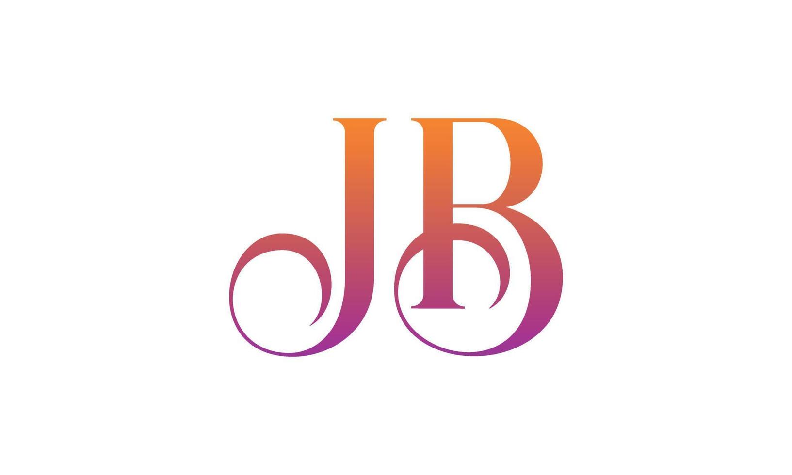 lettre jb vector logo modèle gratuit vecteur gratuit